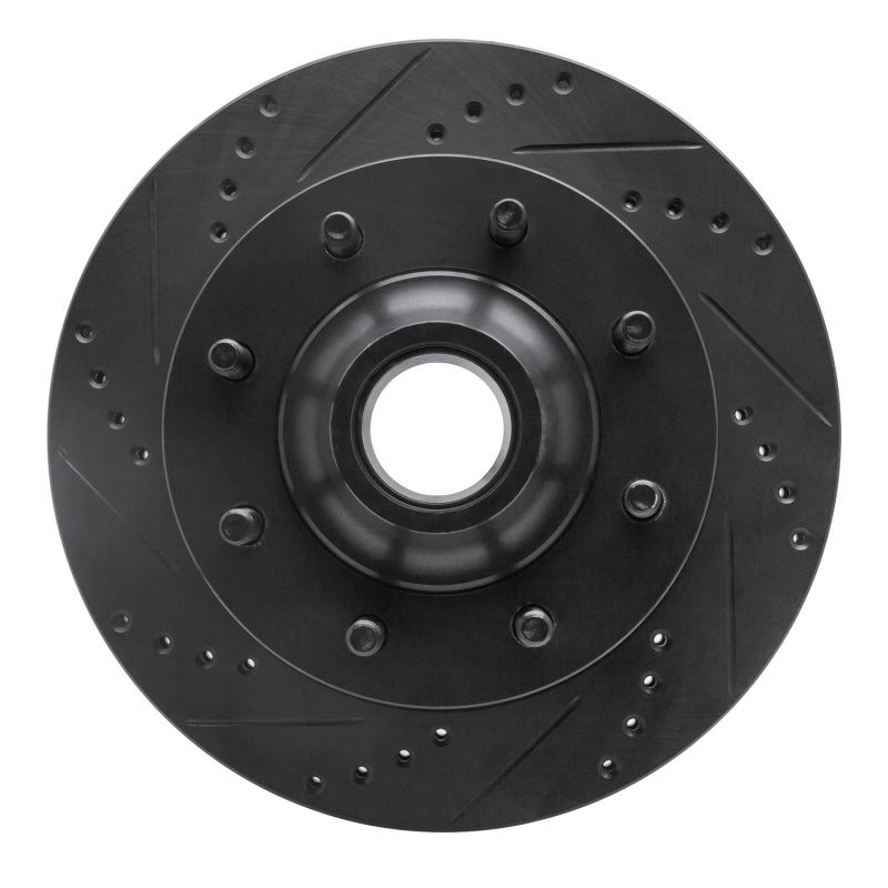 Ford F-250 Brake Rotor (1) - Front Left - R1 Concepts - Drilled & Slotted - Black - `99-`02
